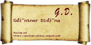 Güntner Diána névjegykártya